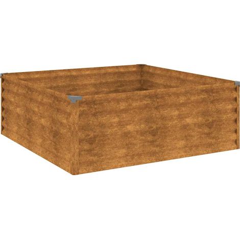 Maison Exclusive - Fioriera Rialzata da Giardino 100x100x36 cm in Acciaio Corten