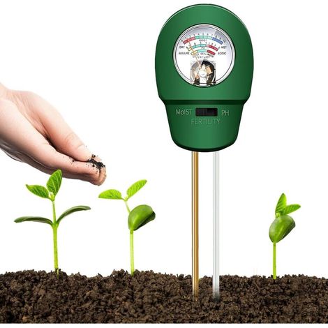 Testeur de Sol 3-en-1 – pH, Humidité et Fertilité, Pour Jardin, Pelouse et Plantes, Sans Pile (1/5)