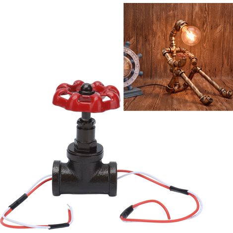 Industrieroboter-Schreibtischlampenschalter G3/4, Drei-Positionen-Schalter, Lampenschalter im Steampunk-Stil, 90–260 V (1/5)