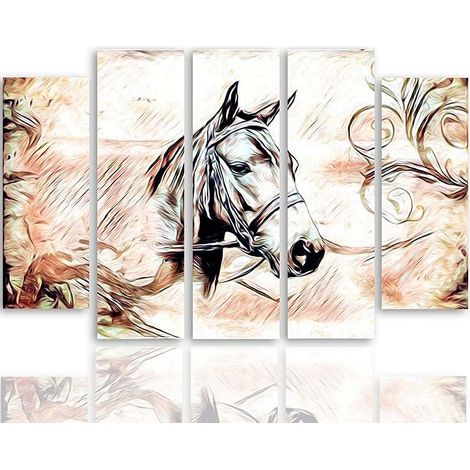Tableau tête de cheval 3 - 100 x 70 cm