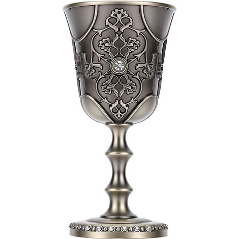 Gobelet Vintage en métal gaufré, gravure florale 3D décorative pour fête de mariage, décoration de maison, Bronze Antique (1/5)