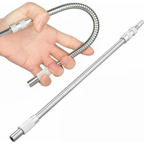 Extension de foret flexible + extension flexible de 200 mm - Tournevis magnétique flexible - Pour perceuse électronique - Accessoire de rechange de 6,35 mm (1/5)