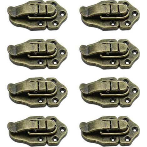 Lot de 8 Fermoir à Bascule loquets Vintage Rétro Loquet Bascule pour Coffret à Bijoux Coffrets Cadeaux-Bronze (1/5)