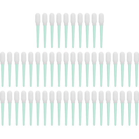 50 Pièces Bâtonnets Nettoyage Mousse Ronde Anti-Statique pour Imprimante, Objectif Appareil Photo, Kit Entretien Électronique (1/5)