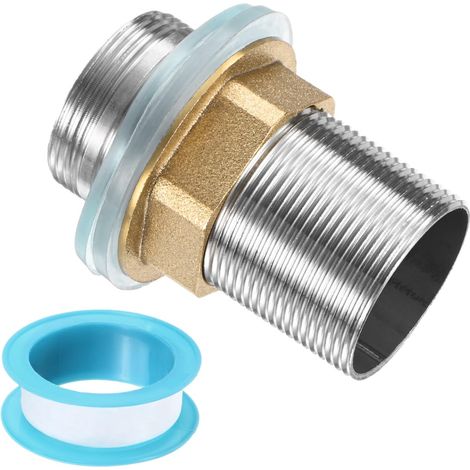 Rallonge De Robinet Montage Tige 5.7cm x 32mm Tuyau En Acier Inoxydable Kit Rallonge Robinet Écrou De Blocage Fileté Prolongement Fixation Pied Haut Avec Écrou Surélevé Raccords (1/5)