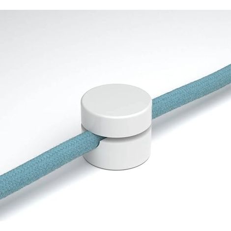 Soporta Muraux et Plafonniers pour Cábles - Blanc - Fixation Murale ou Plafond pour Cábles electriques de Lampes . (1/4)