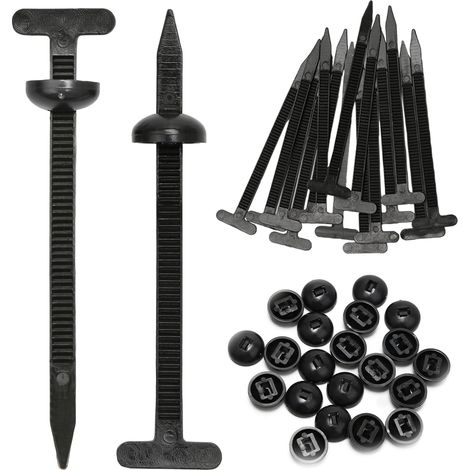 Lot de 200 Attaches de Câble Universelles en Nylon Autobloquantes, Boucles de Serre Cable Très Résistant, Boucles de Attache Noir pour Réparation Quotidienne de Voiture (1/5)