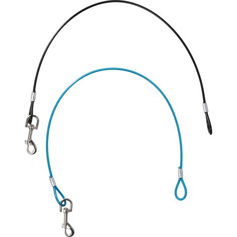 Lot de 2 Rallonges de Laisse en Métal Anti-Mastication pour Chien Connecteur Robuste pour Toute Laisse, Collier et Harnais Ne s'emmêle pas Laisse pour Petits Moyens Chiens (1/5)