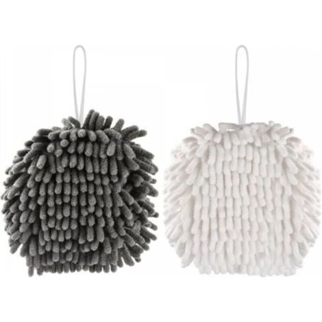 ALLIANDISChenille Essuie Main, Douce et Pelucheuse Microfiber Serviette Main, Petite Suspendues Absorbantes Séchage Rapide Essuie-Mains pour Cuisine Salle de Bain et de Toilette (1/4)