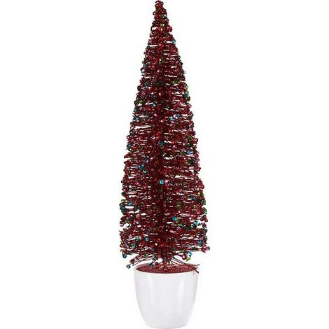 Abeto de Navidad - Grande - 10 x 38 x 10 cm - Plástico - Azul y Fucsia