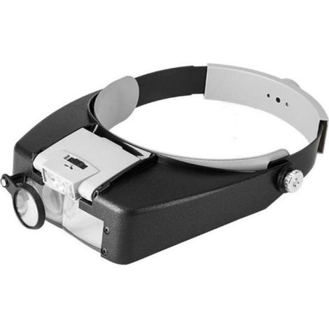 Bandeau Loupe - Grossissement 1,5x à 8x - Lumière LED Intégrée - Pour Horloger Bijoutier Lecture Réparation Électronique - 1 Pièce (1/4)