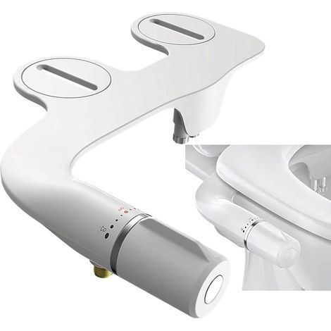 Appareil de nettoyage de siège de toilette mince, facile à installer, bricolage, toilette de douche, bidet et nettoyage des fesses, aucune alimentation électrique requise, tuyau de raccordement 39,4 p (1/5)