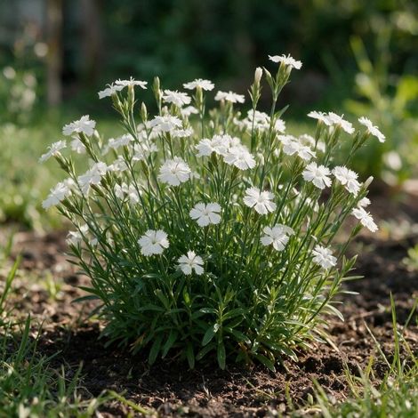 Oeillet deltoides Albiflorus 20cm Godet 9cm - Dianthus (1/4)