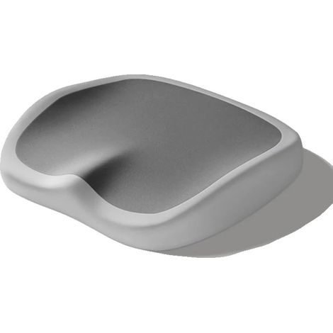 Cojín para silla de oficina, diseño ergonómico, soporte de espuma viscoelástica, gris oscuro. (1/2)