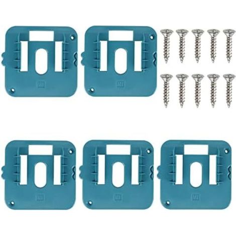 Pack de 5 supports de batterie 18V – Plastique ABS durable – Installation facile avec vis – Pour modèles BL1860 BL1850 BL1840 (1/5)