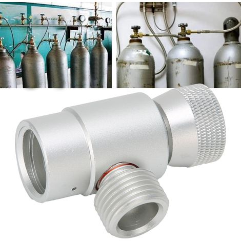 CO2-Fülladapter CGA320/TR21-4 Ventilanschluss für Sodazubehör ASA Silber (1/5)