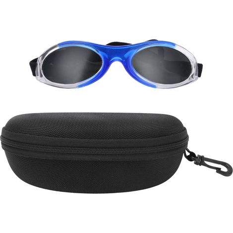 Lunettes de protection UV pour chien, modèle ajustable pour petit chien, couleur bleu gris - Accessoire sécurité yeux (1/5)