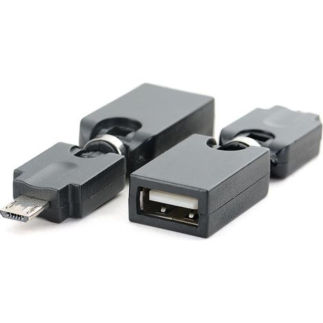 360 Degree Rotating Android Micro 5p Male to USB Female OTG Adapter for Mobile Phones, Tablets, USB Flash Drives, Mice and Keyboards. (1/5)