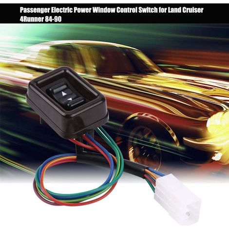 Interrupteur de Vitre Électrique Passager pour Toyota Land Cruiser 4Runner 84-90 - 84810-90A01-06 - Noir ABS Neuf (1/5)