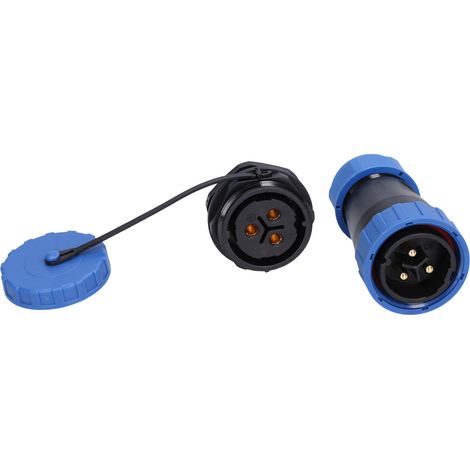 Connecteur d'alimentation aéronautique étanche avec écrou arrière, adaptateur industriel 250 V 45 A LP283 broches (1/5)