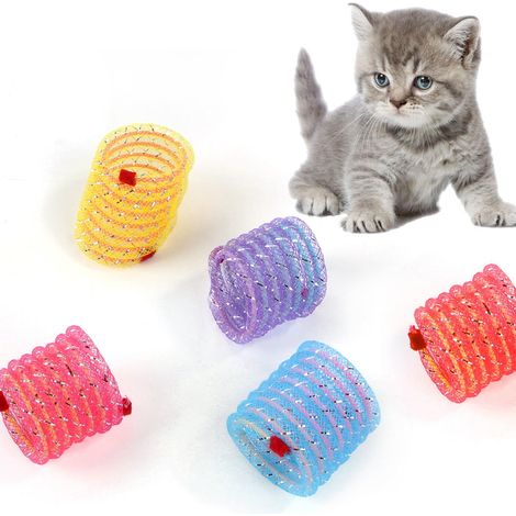 Cat Toy - Spring Toy With Flexible Hose - For Indoor Cat Play And Mental Stimulation - 1 Piece (1/5)