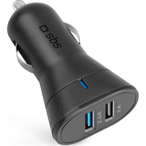 SBS TECR2USB24AFAST cargador de dispositivo móvil Universal Negro Encendedor de cigarrillos Auto