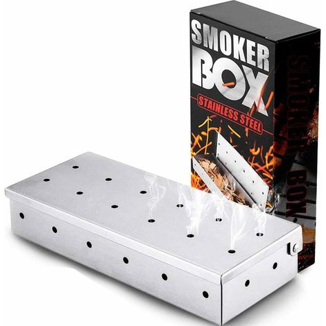 Fumoir en Acier Inoxydable, Fumeur de Table, Générateur de Fumée Froide, Boîte à Fumer, pour Viande Grillée au Barbecue au Charbon de Bois Intérieur (1/5)