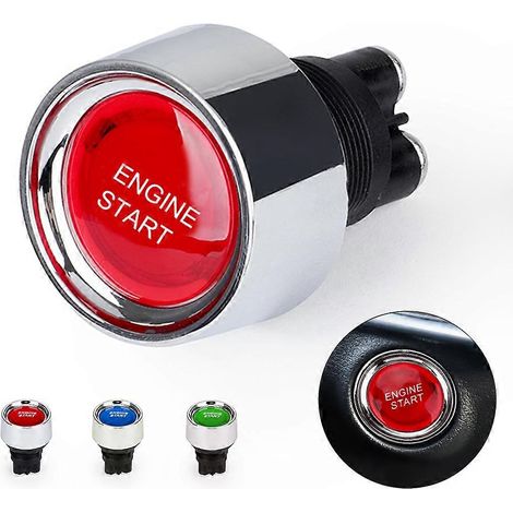 Bouton-poussoir de démarrage moteur 50 A sans clé, 12 V/24 V CC, petit bouton de démarrage pour voiture de course, interrupteur marche/arrêt (1/4)