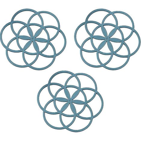 Lot de 2 dessous de plat en silicone, antidérapants, résistants à la chaleur, pour cuisine et salle à manger (1/5)