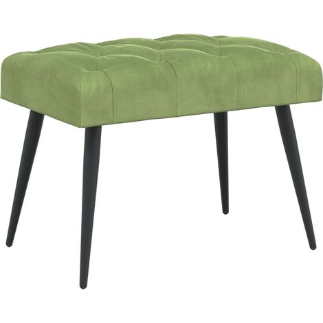 Bench with Button Tufted Light Green 60 x 40 x 45 cm Velvet vidaXL