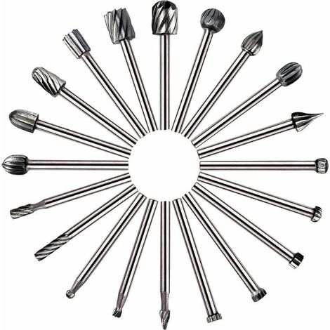 Ulisem 20 Pezzi Utensili Rotanti Fresa HSS Fresa per la Lavorazione del Legno, Utilizzata per Dremel/Accessori Utilizzati per la Lavorazione del Legno Fai da Te, Utensile Rotante per Incisione (1/5)