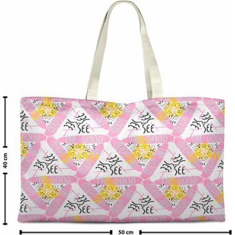 Sac Shopping - Coton - Noir - 70 x 50 cm - Réutilisable - 1 Pièce (1/2)