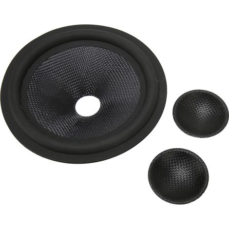 Papier pour cône de haut-parleur, tambour, diamètre intérieur 1 pouce, suspension en caoutchouc, pour subwoofer, papier noir (1/5)