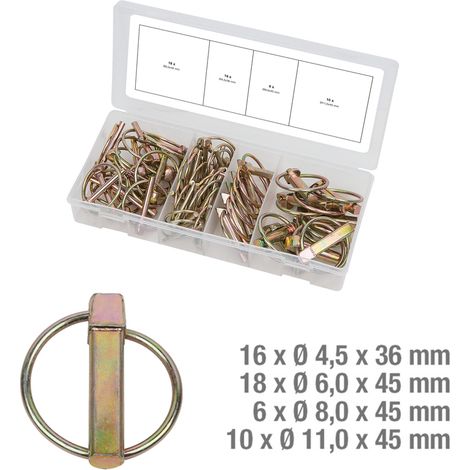 KS Tools - Assortiment de goupilles clips, 50 pcs - 970.0550 (1/3)