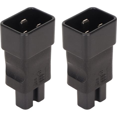 2-teiliger professioneller Kupfer-Netzadapter IEC320 C20 auf IEC320 C15 für Computer