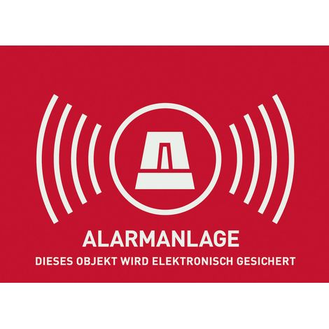ABUS AU1322 Warnaufkleber Alarmanlage Sprachen Deutsch (B x H) 14.8 mm x 10.5 mm