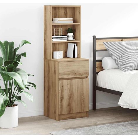 Mesilla de noche-Mesita de noche-Mesapara Dormitorio Artisan Oak 39x35x125 cm Madera de ingeniería (1/5)