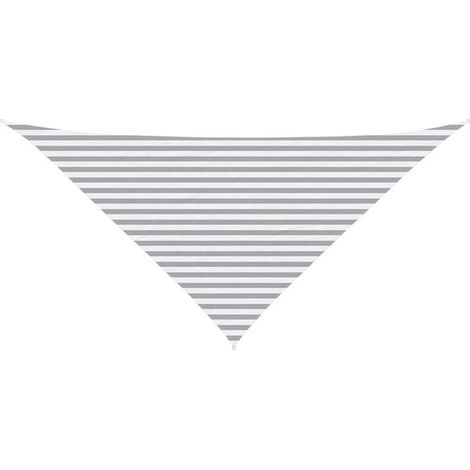 Voile d'ombrage gris clair et blanche, 4 x 4 x 5,8 mètres (1/5)