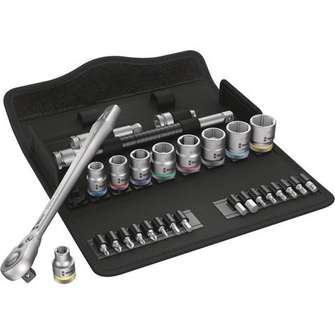 Wera 8100 SB 11 Zyklop Metal-Knarrensatz, Umschalthebel, 3/8"-Antrieb, zöllig (1/2)