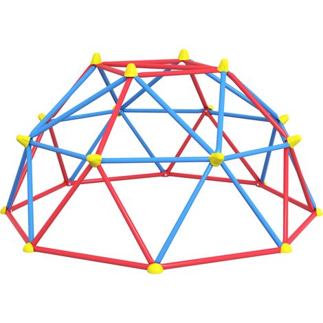 Dôme d'escalade pour enfants, structure métallique de 183 cm, charge max 180 kg, multicolore, assemblage aisé, cage de grimpe intérieur/extérieur (1/5)