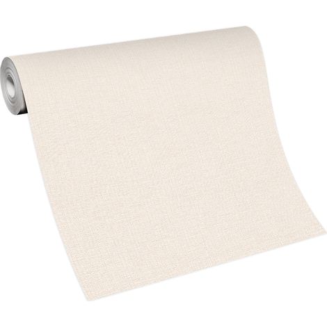 BRICOFLOR Papier Peint uni beige pour chambre, couloir & plus Tapisserie intissée beige Papier Peint gaufré beige pour salle de bain (1/4)