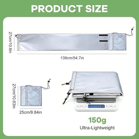 Housse De Protection Pour Tuyau De Climatisation, Revêtement de Tuyauterie Antibruit, Insonorisant et Thermo-isolant, Longueur Réglable, Sangle Élastique (1/4)