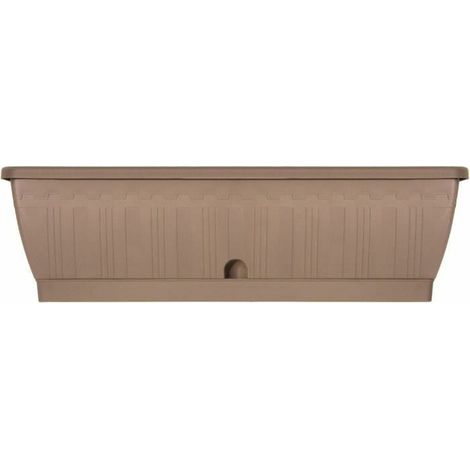 Jardinière - GARDEN ID Terraflor - Taupe 60 cm - Solidità - Riserva d'acqua - Riciclato e 100% riciclabile - Volume per piante.