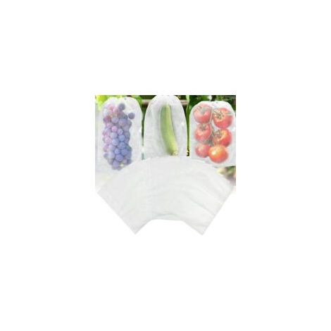 Pack de 100 Raisin Sacs de Protection, 20 x 30 cm de Fruits de Protection des Sacs, des Non-Tissé de Raisin Sacs de Protection, Jardin Maille Sacs avec Cordon de serrage, des Fruits, des Sacs de Prote (1/5)