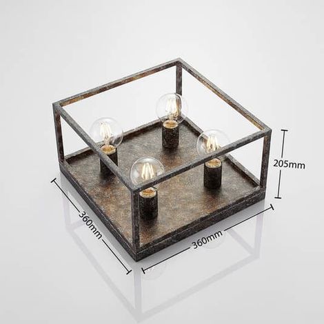 [NEUWERTIG] B-Ware Lindby Lejus Deckenlampe 4-flg. rost E27 Decken-Lampe Deckenlicht Dekoleuchte (1/2)