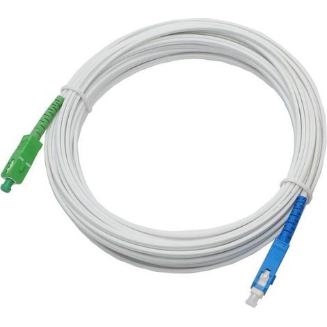 Cable de fibra 贸ptica LINEAL para Freebox FTTH 10 m blanco SC-APC/SC-UPC (1/2)