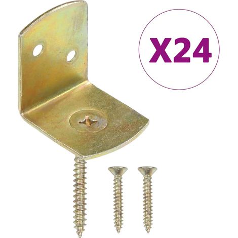 vidaXL Soportes del panel de la valla 24 uds en L metal galvanizado (1/5)