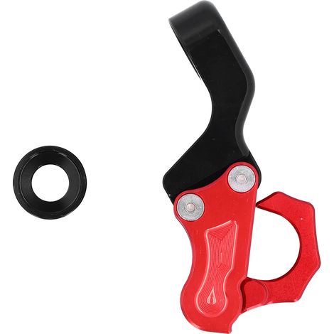 Support Moto Yamaha XMAX 250/300/400 Crochet Casque CNC Aluminium Rouge Fixation Rétroviseur Porte-Sac Bagagerie (1/5)