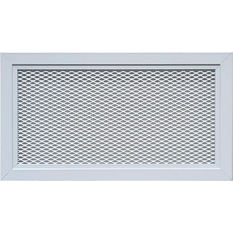 Modernes weißes perforiertes Aluminium-Lüftungsgitter mit Metallgewebe – RAL9016 – Lüftungsgitter für den Innen- und Außenbereich – 30 x 15 cm rechteckig. (1/5)