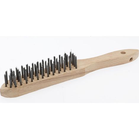 Drahtbürste Nölle 28 cm Holzgriff Stahlborsten
